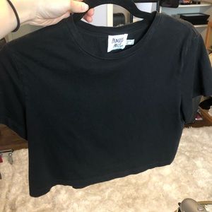 Black cropped Princess Polly Tee